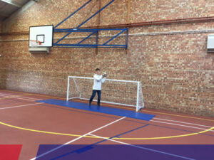 practicando deporte